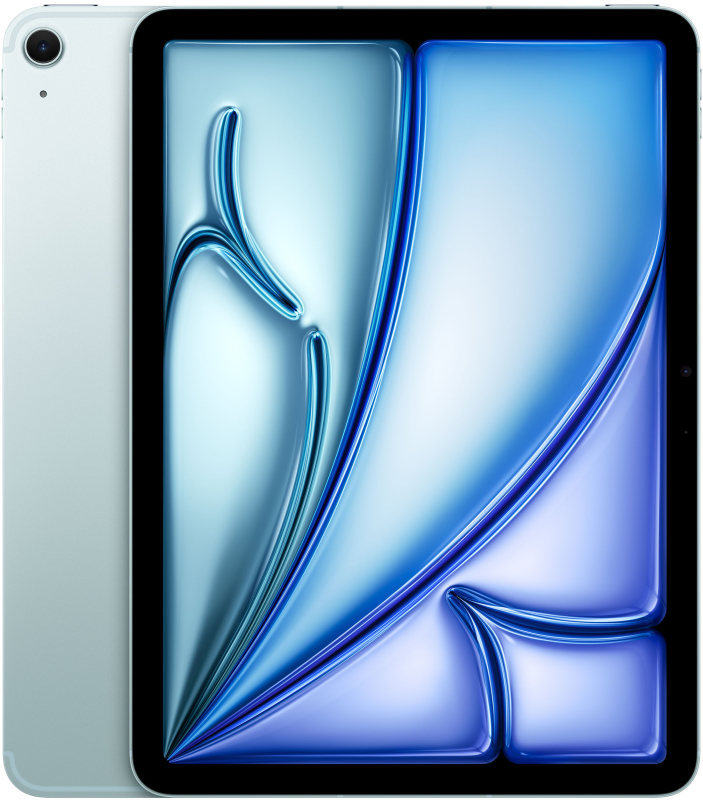 Фото Apple iPad Air M3 (2025) 11” дюймов Wi-Fi + Cellular 256 ГБ, Голубой На фото изображено Apple iPad Air M3 (2025) 11” дюймов Wi-Fi + Cellular 256 ГБ, Голубой