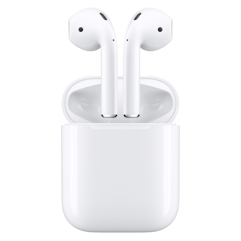 Фото Наушники Apple AirPods 2 (2019) в зарядном футляре, белый На фото изображено Наушники Apple AirPods 2 (2019) в зарядном футляре, белый