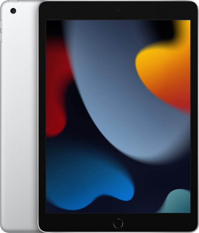 Фото Apple iPad 10,2 (2021) Wi-Fi 64 ГБ, Серебристый На фото изображено Apple iPad 10,2 (2021) Wi-Fi 64 ГБ, Серебристый